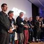 David Ungaro, à gauche, deux réalisateurs et les autres nommés - Photo Jean-Noël Ferragut 