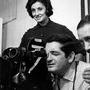 Jacques Demy et Jean Rabier sur "Les Parapluies de Cherbourg" - DR 