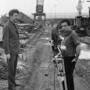 Alain Robbe-Grillet et Willy Kurant, sur le tournage de "Trans-Europ-Express" - Archives Willy Kurant 