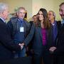 Thierry Forsans, PGG d'Eclair Group, salue Aurélie Filippetti, aux côtés de Matthieu Poirot-Delpech, Marc Nicolas et Thierry Beaumel (Eclair) (…) 