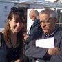 Julia Mingo et Gérard de Battista lors du "verre de l'amitié" La fémis/Kodak - Photo M Demy 