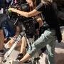 Jeanne Lapoirie, AFC, et l'Arri Alexa-35, en tournage, en Corse, du film "Le Retour", de Catherine Corsini. 