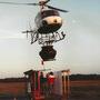 L'hélicoptère de Jean-Marie Le Goff décole avec notre satellite de 9 caméras - Photo Dominique Gentil 