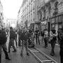 Travelling rue Saint-Denis - De g. à d. : Simon Bourgade, Mehdi Touré et Antoine Reinartz 