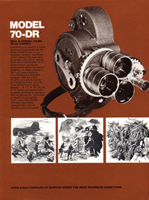 Couverture de la notice en anglais du modèle 70-DR de la Bell & Howell Eyemo