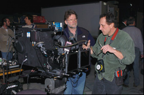 Pierre Mignot, directeur de la photo, et Michel Bernier, assistant opérateur