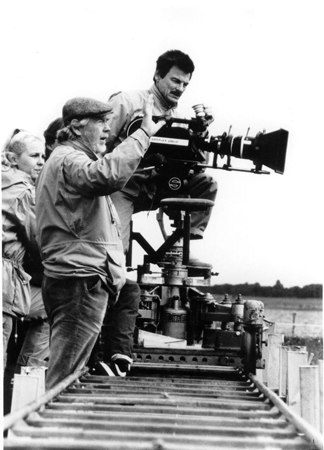 Sven Nykvist et Andreï Tarkovski - Sur le tournage du <i>Sacrifice</i> (Photo Lars-Olof Löthwall, avec l'aimable autorisation de Nostalghia.com)