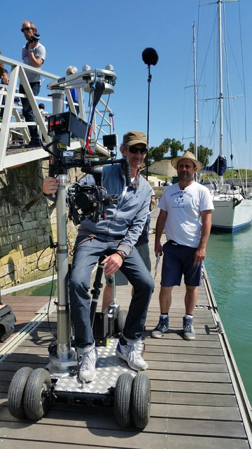 Denis Rouden sur le tournage de "Ré, week-end de pont", de Jérôme Commandeur - DR