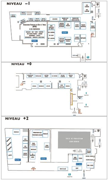 Maps of each level of the AFC Micro Salon 2015