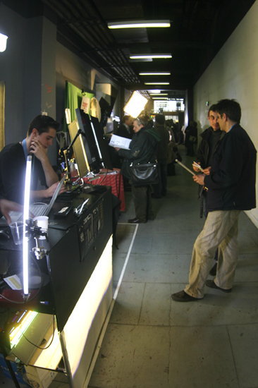 Space dedicated to lighting in the corridor between stage 1 and 2 (La Fémis 1st lower ground floor) - © Nelly Florès - AFC