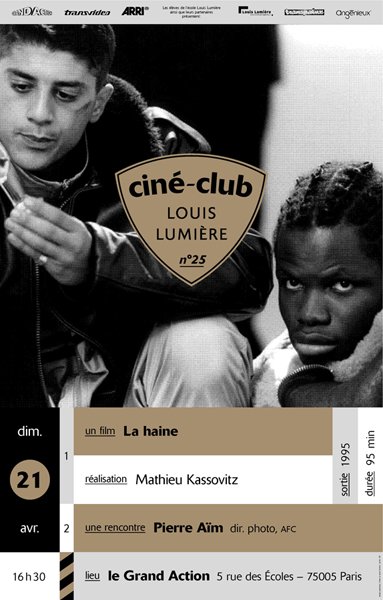 "La Haine", projeté au Ciné-club de l'Ecole Louis-Lumière