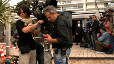 Gilles Porte et Rodolphe Soucaret (1er assistant caméra)