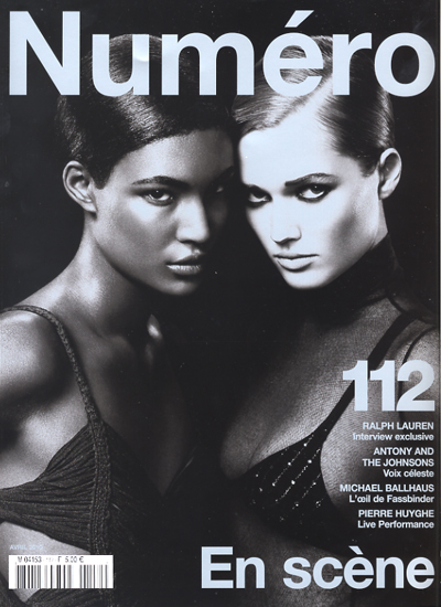 Couverture du magazine "Numéro" d'avril 2010