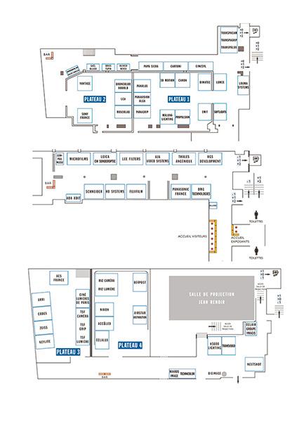 Les plans du Micro Salon 2016 par niveau