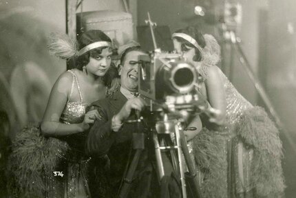 Tournage de "La Fin du monde", d'Abel Gance, avec Jules Kruger