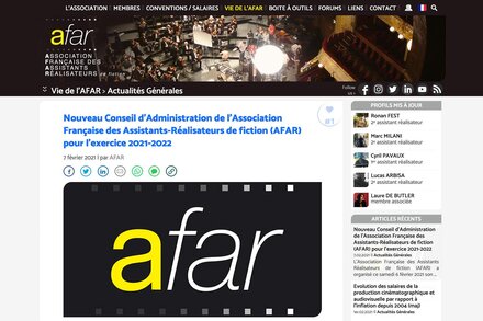 Renouvellement du CA de l'AFAR pour 2021-2022 et bureau 2021