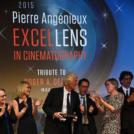 Pierre Angénieux Excellens in Cinematography 2015 à Cannes Hommage à Roger Deakins, BSC, ASC