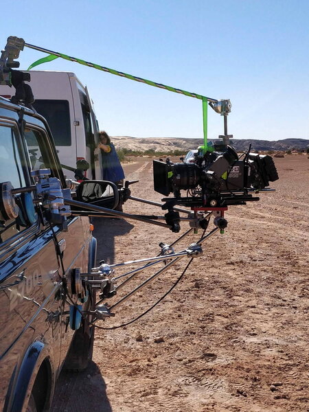 Le système de ventouses utilisé sur le tournage - Photo Kaname Onoyama