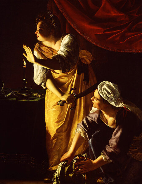 Artemisia Gentileschi, "Judith et sa servante Abra avec la tête d'Holopherne", 1625-1627 - Detroit Institute of Art <a href="https://commons.wikimedia.org/w/index.php?curid=3143489" class="spip_url spip_out" rel="external">https://commons.wikimedia.org/w/ind...</a>