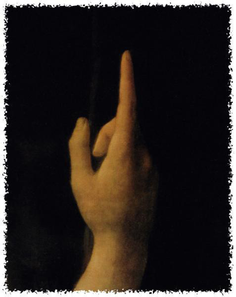 "Saint-Jean Baptiste", de Leonard de Vinci (détail)