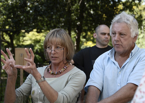 Sue Gibson, BSC, et le chef machiniste Bill Geddes