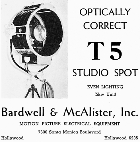 Projecteur 5 kW Bardwell & McAlister (début des années 1930)