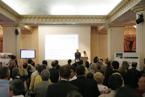 Le salon du Majestic pendant la présentation du bilan du CNC