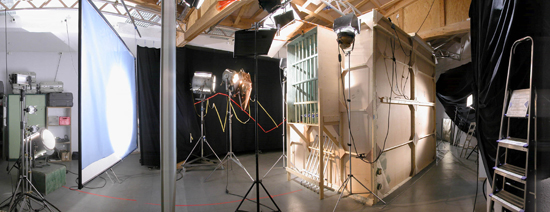 Vue du studio et du cyclo de la découverte © Lieux Fictifs