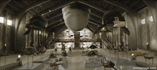 Musée des espèces disparues - "Décor en partie numérique" réalisé par Mikros image et Jean Rabasse sous la supervision de L'EST
