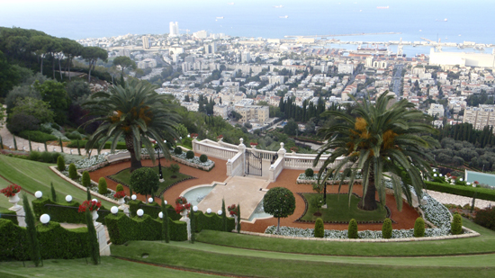 Jardins surplombant Haïfa - Photo Philippe Ros