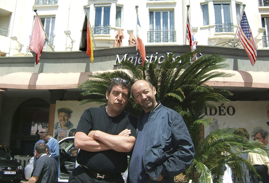 Olivier Chiavassa, membre consultant de l'AFC, et Michel Amathieu, AFC devant l'hôtel Majestic