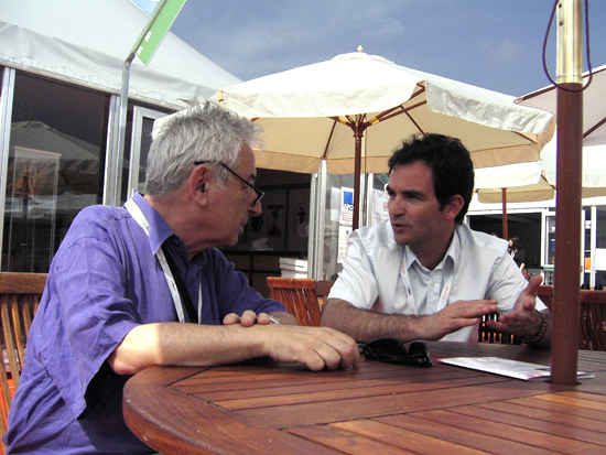 Willy Kurant et Antonio Riestra sur le terrasse AFC-CST - Photo Jean-Noël Ferragut