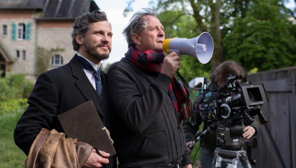 Nicolas Giraud et René Féret sur le tournage d'"Anton Tchekhov 1890" - DR