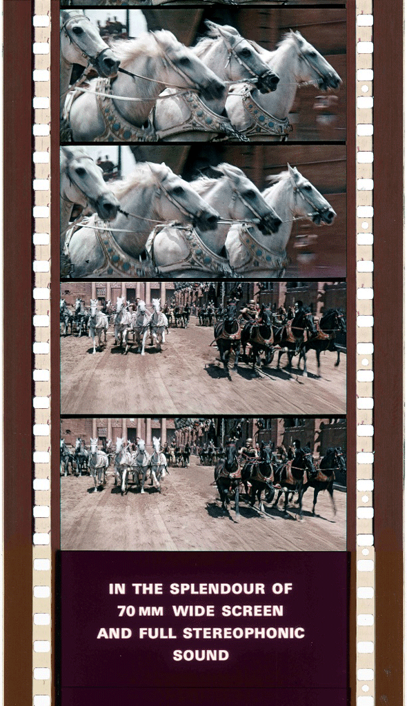 "Ben Hur" (1959), de William Wyler, fragment de pellicule 70 mm - Collection Jean-Pierre Verscheure