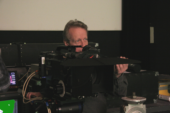 Jean-Jacques Bouhon, AFC testait la caméra Sony HDV 950 sur le plateau de l'atelier incrustation