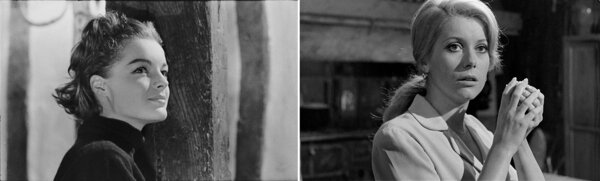 Romy Schneider, dans “Le Combat dans l'île”, et Catherine Deneuve, dans “La Vie de château" - Photogrammes - Archives personnelles Pierre Lhomme