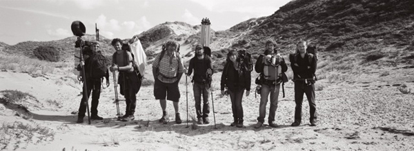 L'équipe dans le Dunes de la Slack