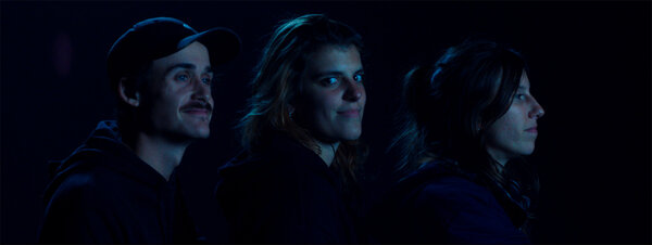 Thomas Le Fourn, Laura Marret and Camille Autrive on the set of "Rodéo" - Photo by Raphaël Vandenbussche