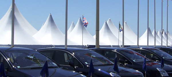 Limousines et pavillons blancs (avec l'aimable autorisation de Kodak)