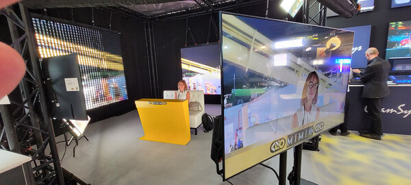 Sur le stand Kino Flo - Photo Michel Benjamin
