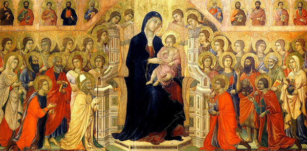 "La Maestà", de Duccio di Buoninsegna, recto