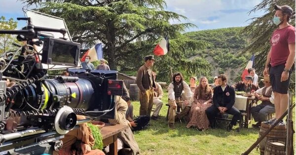 Tournage de "Et la montagne fleurira". - Photo : Grégory Frugoli