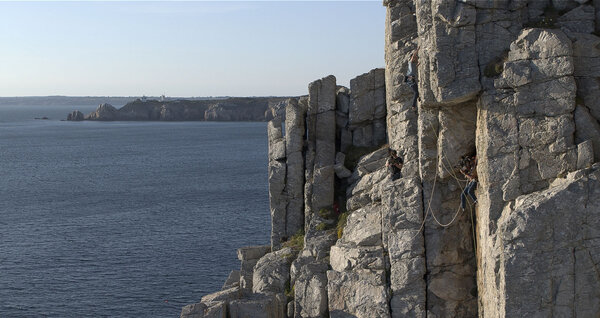 The scene of the fall: we were shooting with two cameras plus the drone, which would be erased later