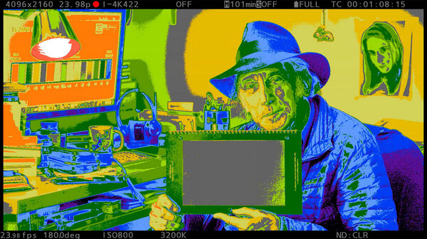 Ed Lachman avec l'EL Zone System activé sur une Panasonic VariCam - Image <i>Film and Digital Times</i>
