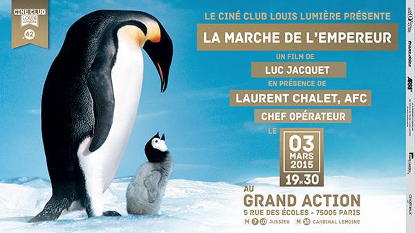 "La Marche de l'empereur", de Luc Jacquet, projeté au Ciné-club de l'Ecole Louis-Lumière