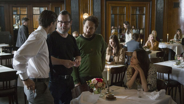 Shia LaBeouf, Lars von Trier, Manuel Alberto Claro and Stacy Martin - Photo Christian Geisnaes