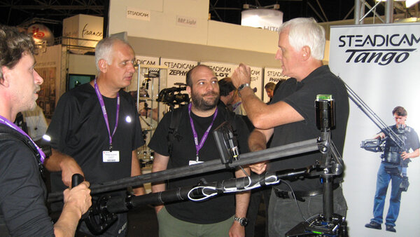 Ruben Sluijter, Philippe Bordelais, Kareem La Vaullée, Garrett Brown à l'IBC 2010 - ©Philippe Brelot