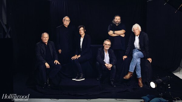 Les directeurs de la photographie de la table ronde - De g. à d. : Robert Elswit, Janusz Kaminski, Rachel Morrison, Dan Laustsen, Hoyte van Hoytema et Roger Deakins - Photo <i>THR</i>
