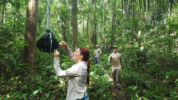 Céline Tricart on the set of “Under the Canopy”