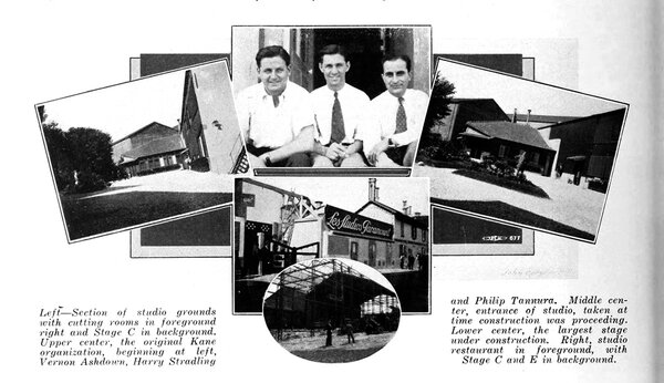 Harry Stradling in Paramount Studios, centre, and the Paramount Studios in Saint-Maurice